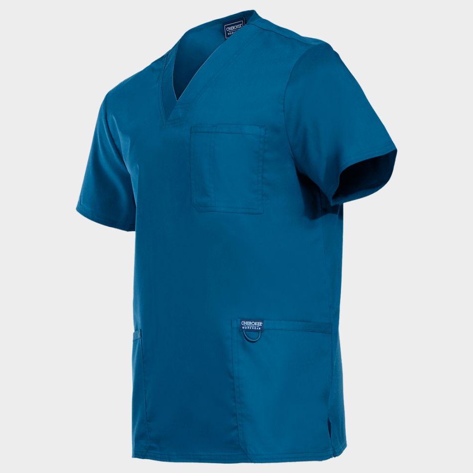 Мъжка медицинска туника CHEROKEE V-NECK PETROL WWE670 - Image 3