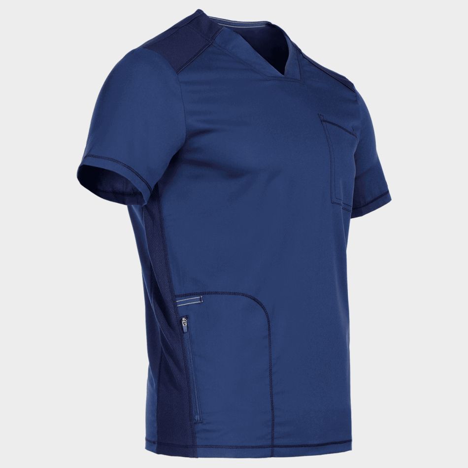 Мъжка медицинска туника CHEROKEE V-NECK DARK BLULE WWE603 - Image 2