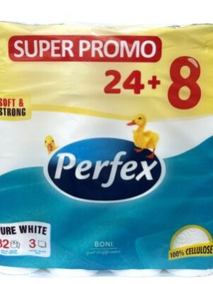 Трислойна тоалетна хартия, 100% целулоза (32 бр) Perfex Premium