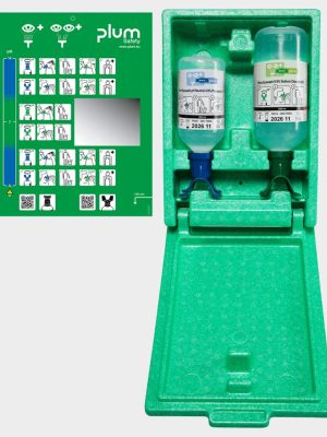 Станция за Промивка на Очи PLUM EYEWASH BOXES 05600166 | С Монтаж за Стена | 2 Разтвора (pH Neutral + NaCl)