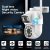 ZHXINSD Външна Камера за Сигурност – Двойна Леща, 1920P, 2.4G/5GHz WiFi, Панорамно 355° Покритие