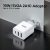 Компактно бързо зарядно TIENSUN – 3‑портов USB A+C адаптер, универсално 220–240V